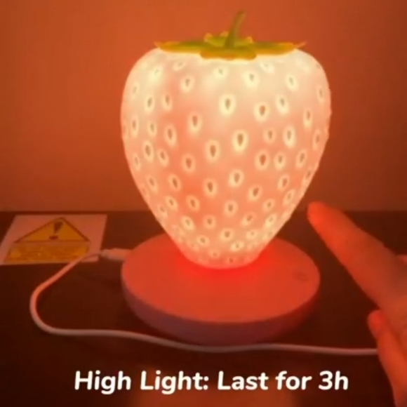 domcy Other - Strawberry night Light Color Changing Bedside Lamp with Touch Switch Str…